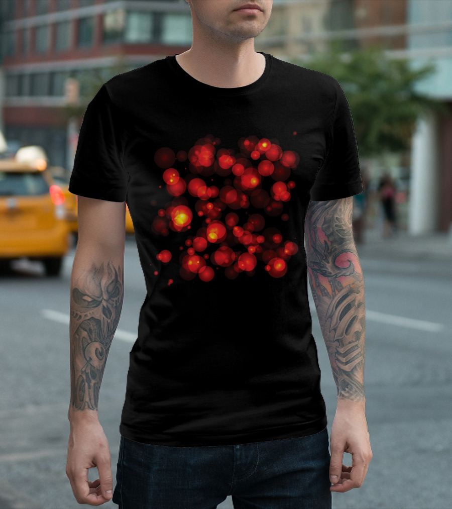 Noise And Lights Red Bokeh T-Shirt