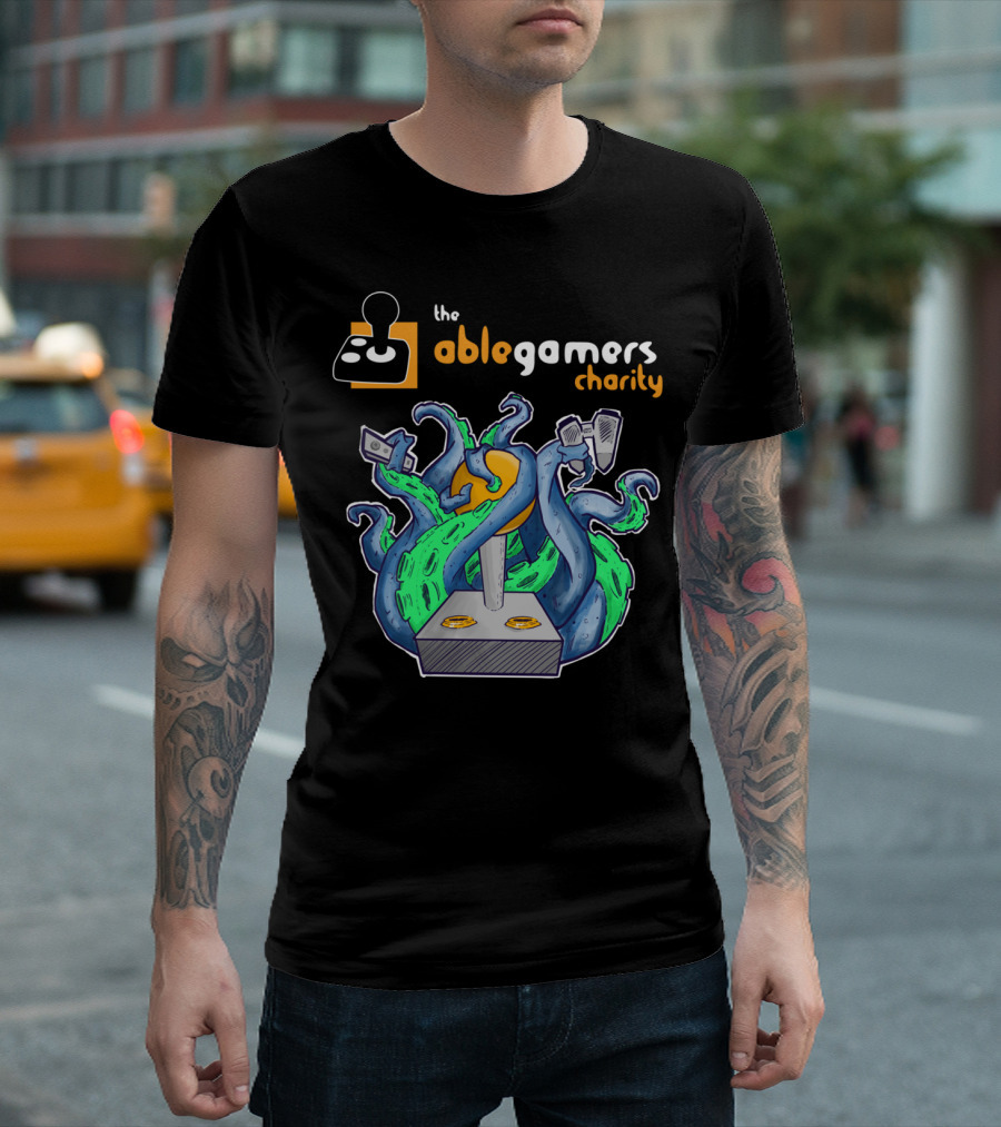 the ablegamers charity octopus video game controller and accessories T-Shirt