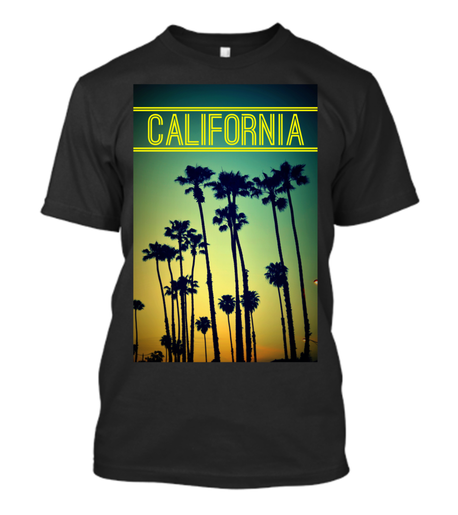 CALIFORNIA Palm Trees Sunset T-Shirt