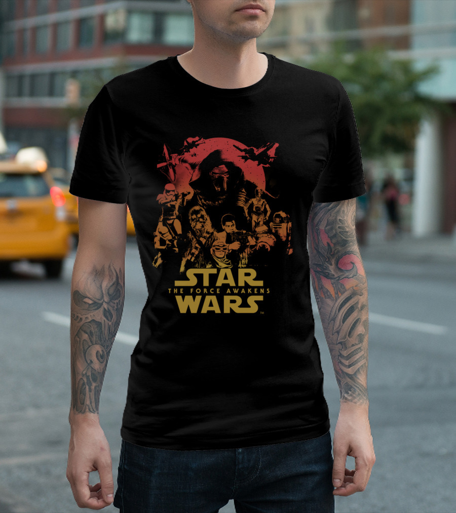 Star Wars The Force Awakens Characters Montage T-Shirt