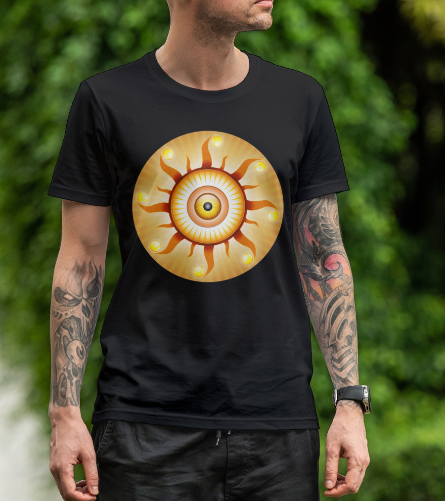 Eye In The Sky Sunburst Orb Spheres T-Shirt