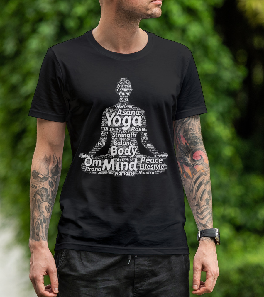 Yoga Mind Body Peace Om Balance Lifestyle Meditation T-Shirt