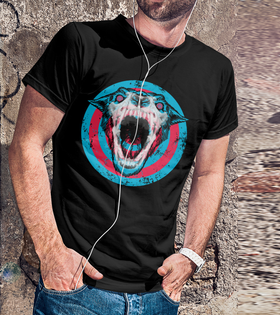 Symetricwolf Geometric Wild Animal T-Shirt