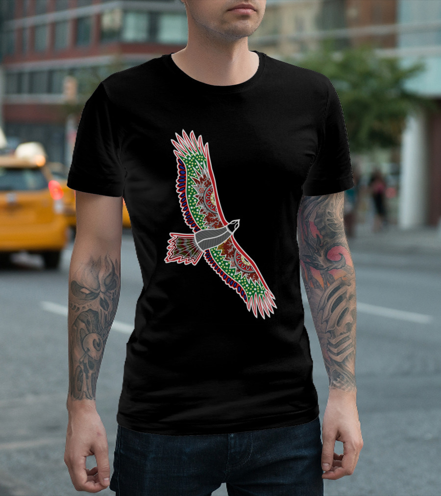 Aboriginal Authentic The Eagle Pattern Multicolor T-Shirt