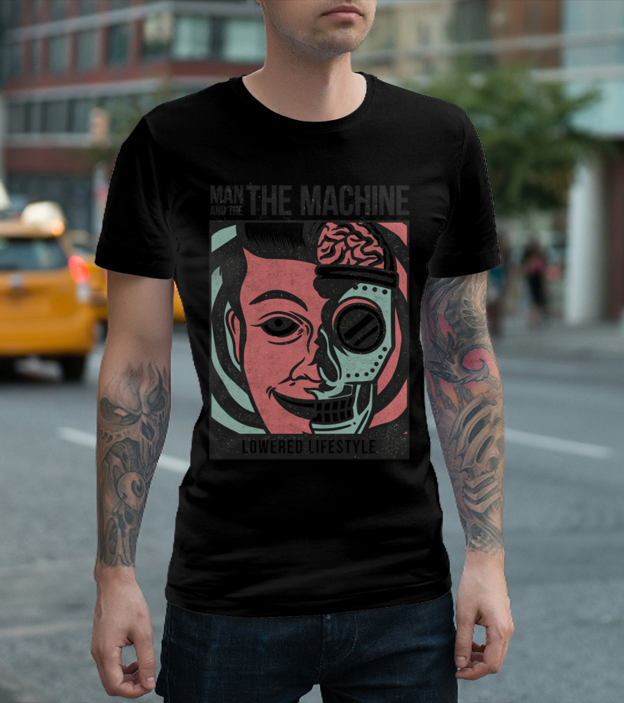 Man And The Machine Brain Mechanics Duality T-Shirt