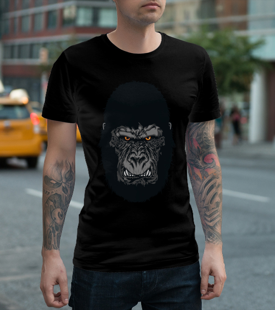 Angry Gorilla Fierce Face with Intense Eyes T-Shirt