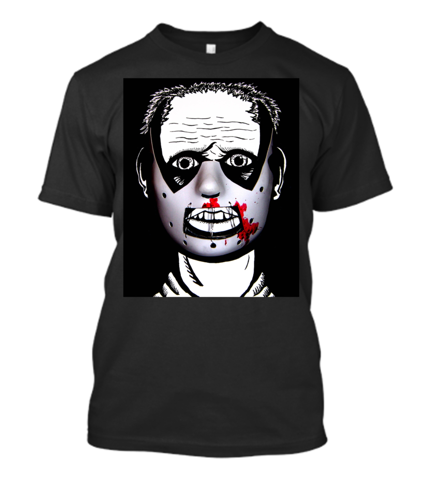 Man Eater Creepy Clown Face Blood Splatter T-Shirt
