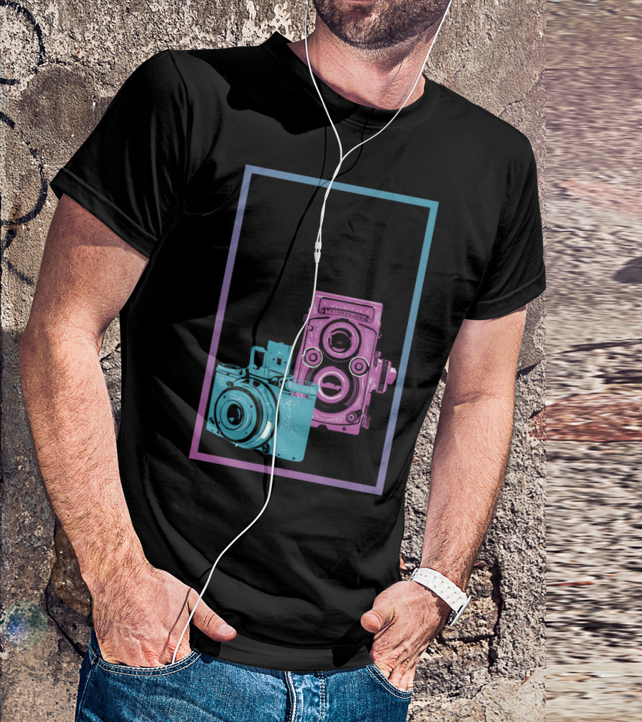 Photography Definition Multicolor Vintage Cameras T-Shirt