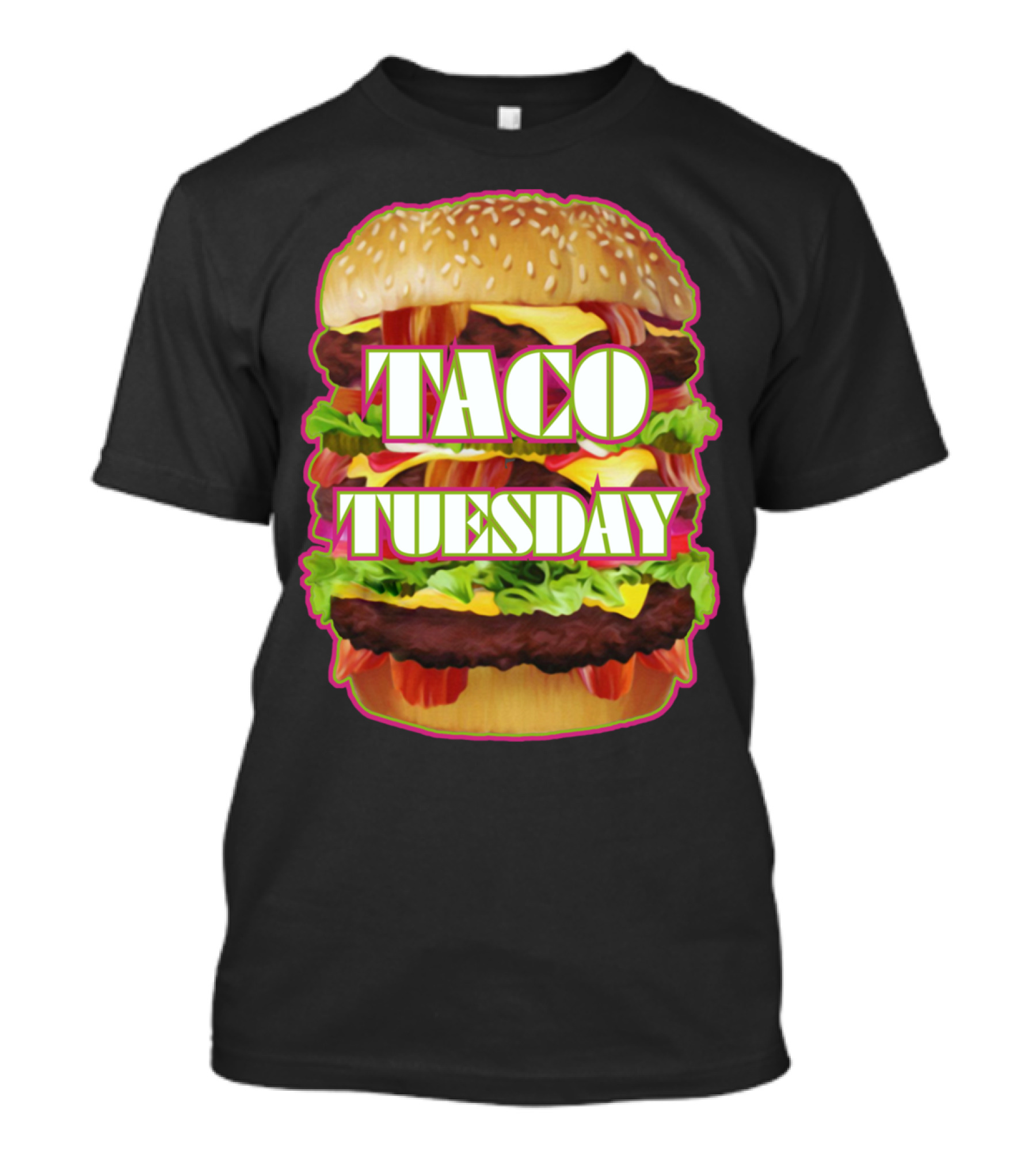 Taco Tuesday Stacked Burger Fusion T-Shirt