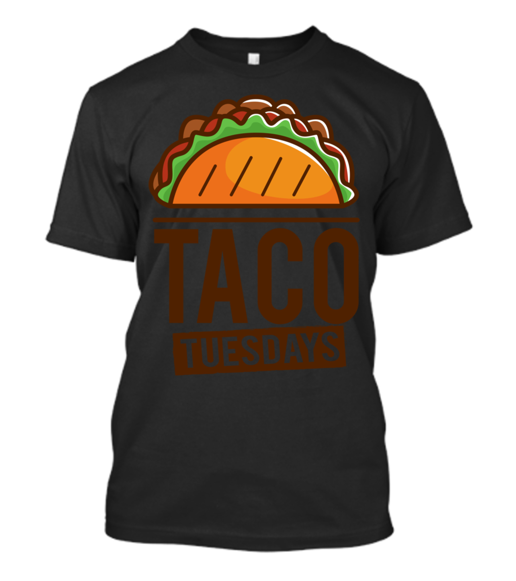 Taco Tuesdays Illustration With Colorful Taco T-Shirt