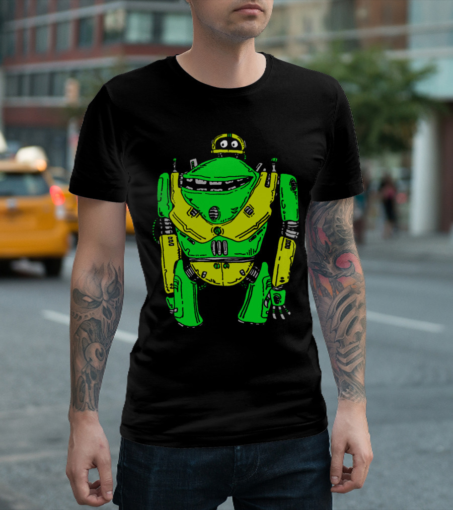 Bob The Bot Yellow and Green Robot T-Shirt
