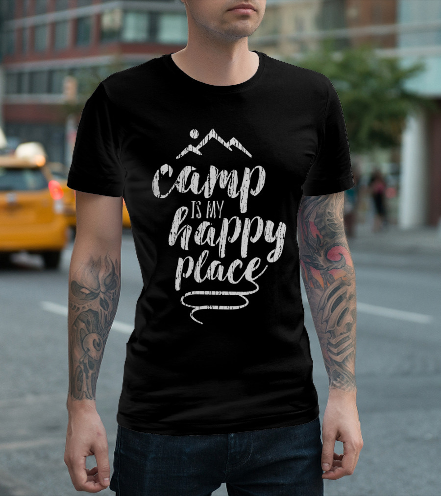 Camp Is My Happy Place Mountains T-Shirt