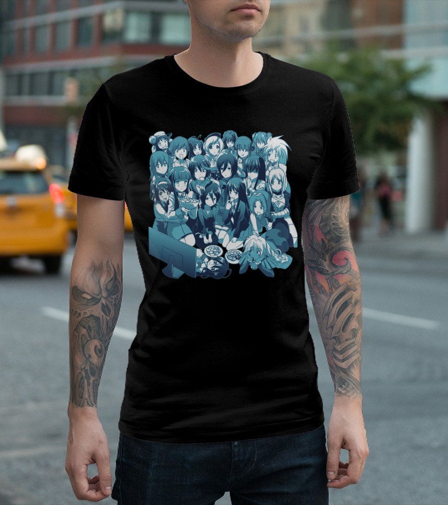 Anime Night Group Watching Session with Snacks and Television T-Shirt