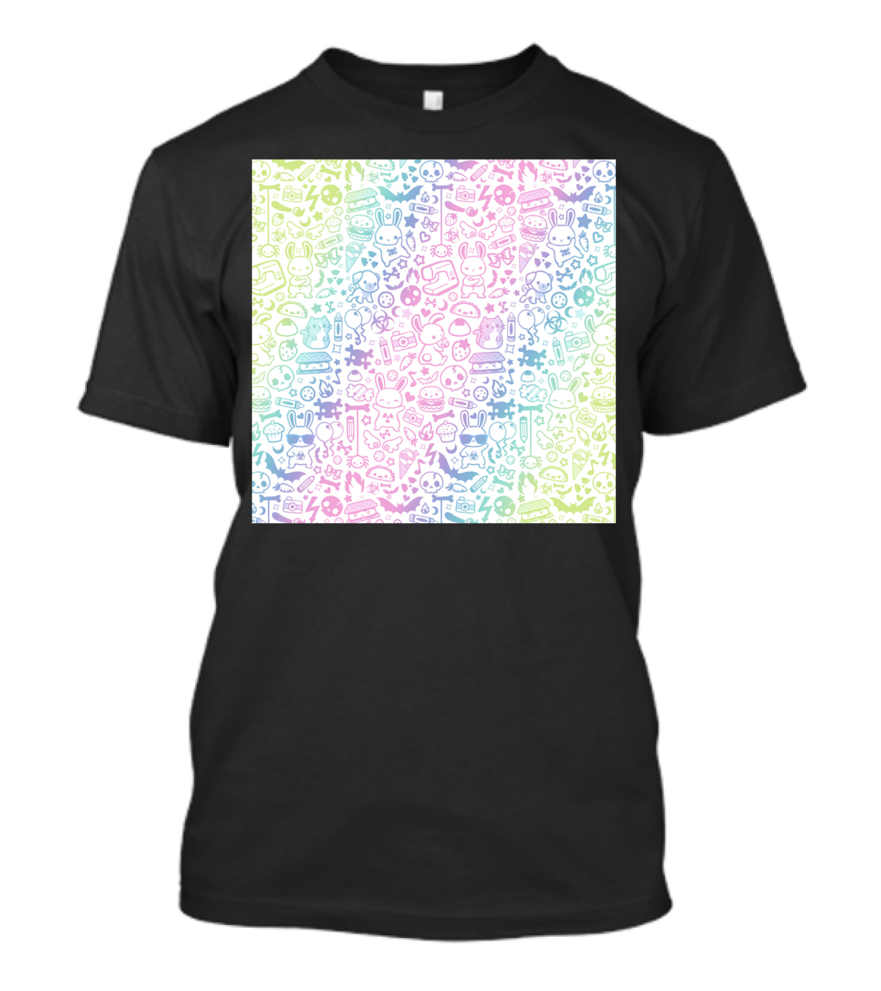 Tainted Sweets Pastel Bunny Confetti Icons T-Shirt