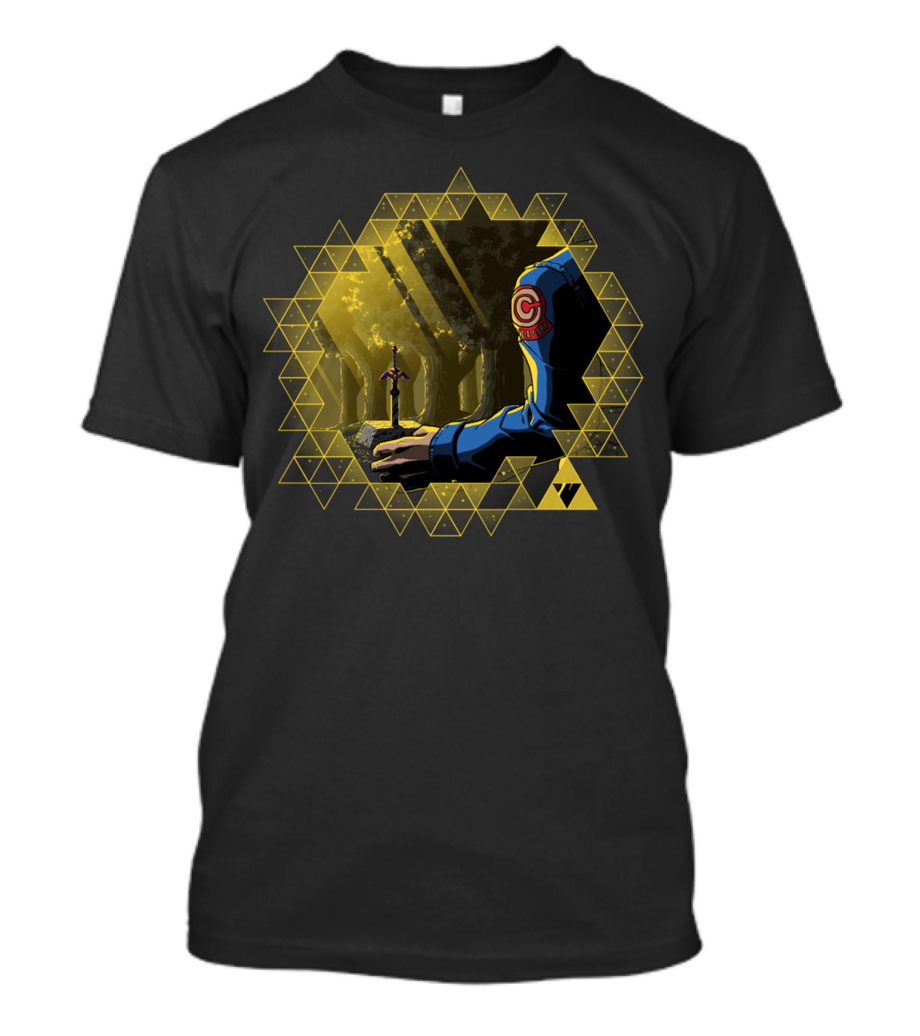 Hero Of Time Chronicles: Geometric Sword Quest Fusion T-Shirt