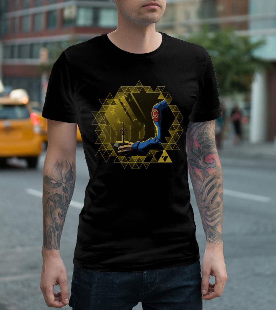 Hero Of Time Chronicles: Geometric Sword Quest Fusion T-Shirt