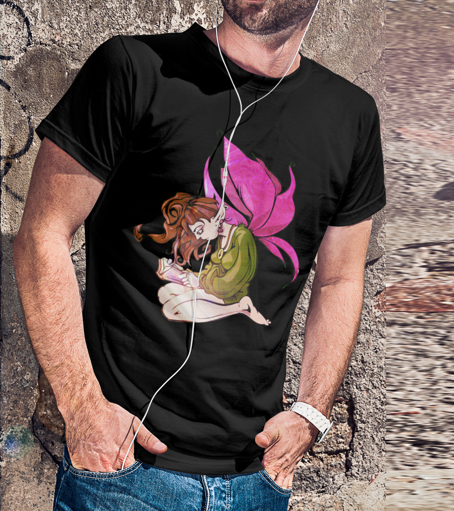 Faerie Reading With Pink Wings By Mike Duggan T-Shirt