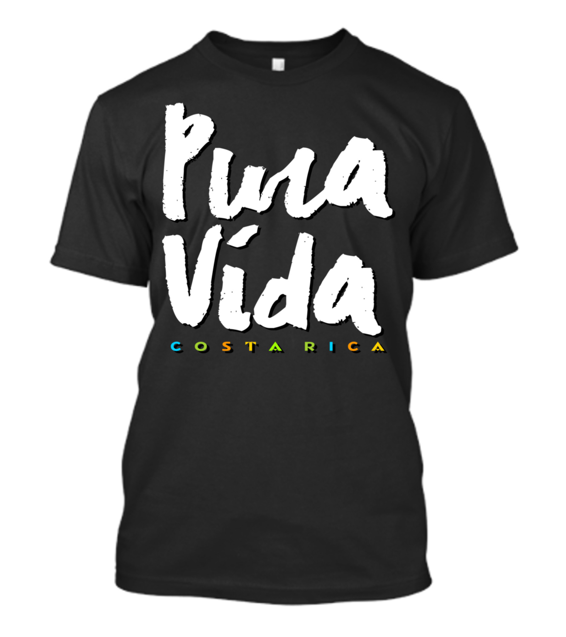 Pura Vida Costa Rica Vibrant Text T-Shirt