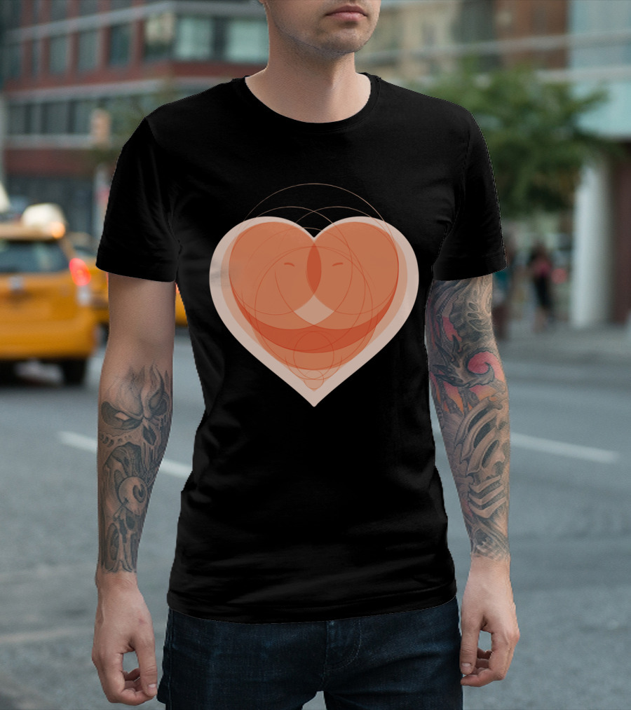 Couple Love Heart Embrace T-Shirt