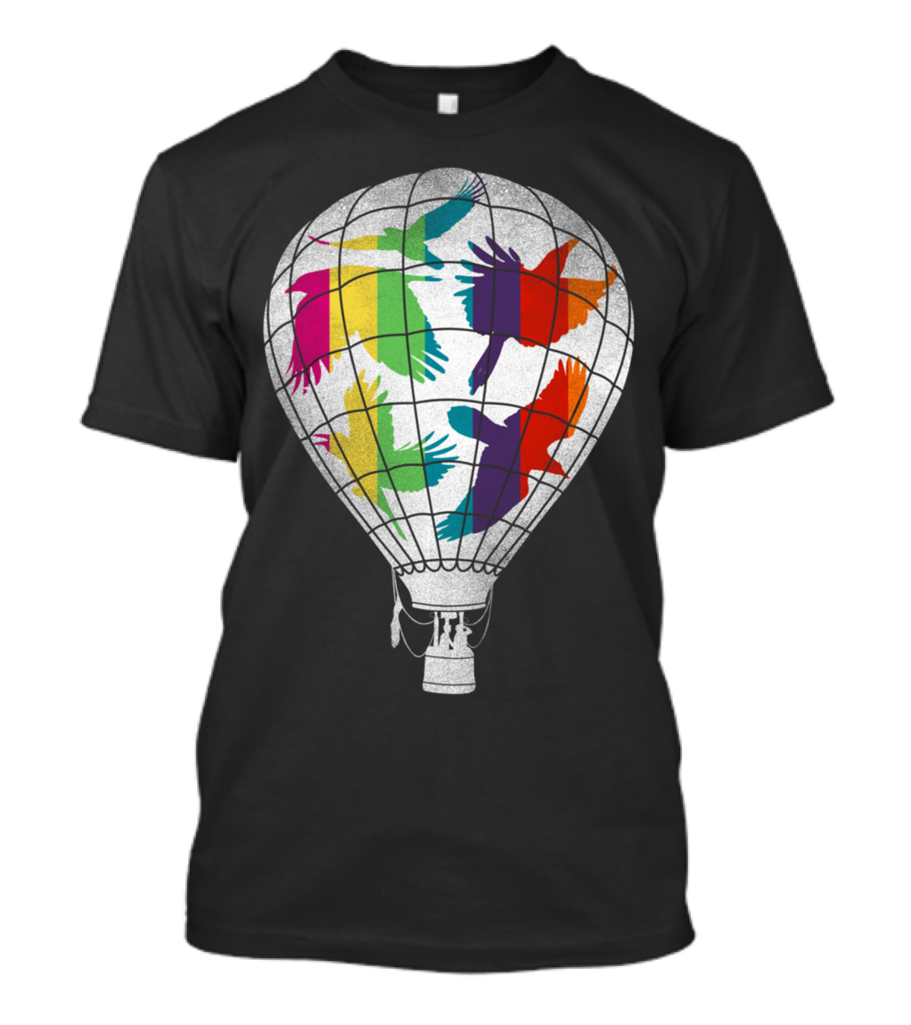 Fake Freedom Birds In Hot Air Balloon T-Shirt