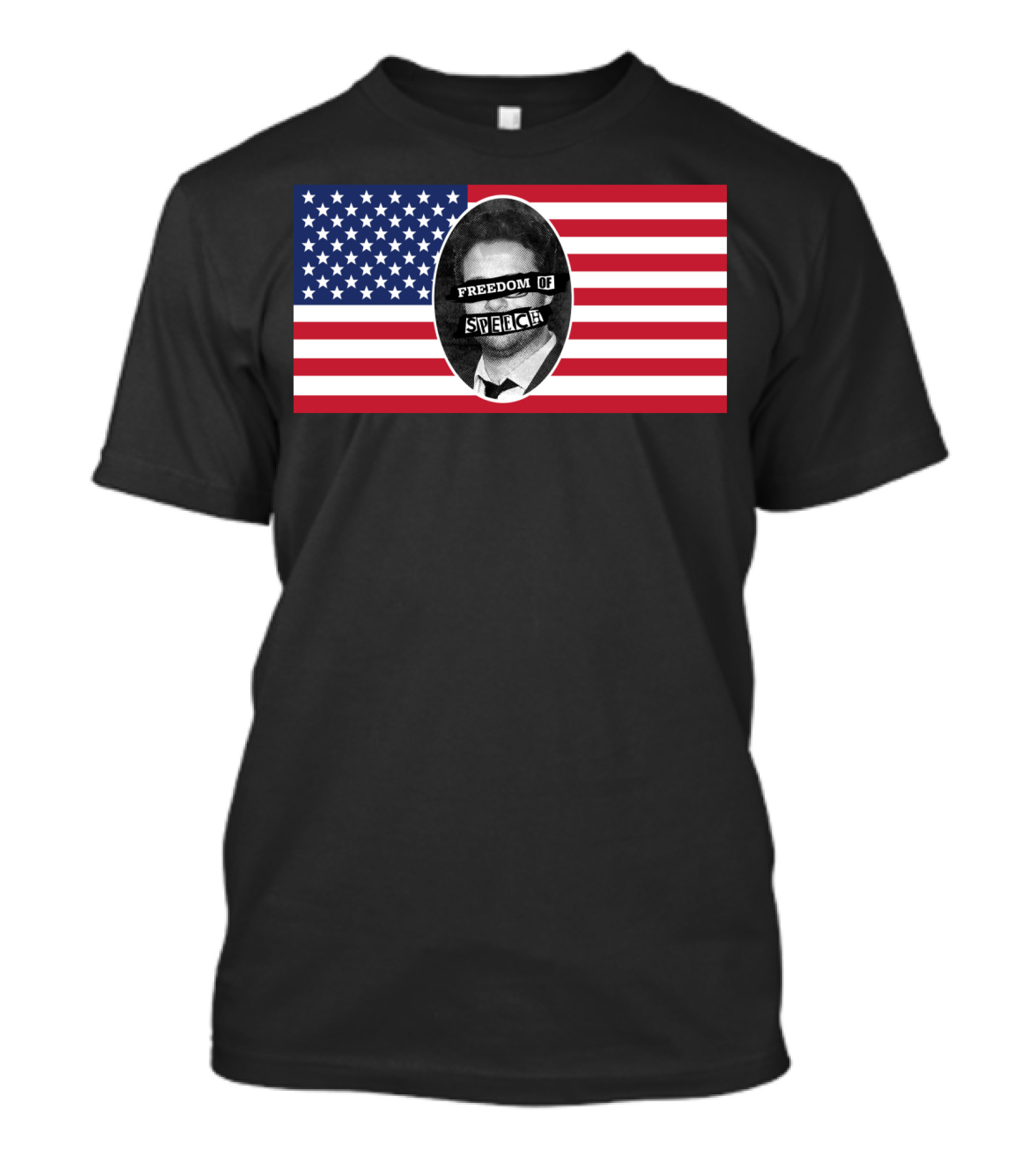 Freedom Of Speech American Flag Censored Face T-Shirt