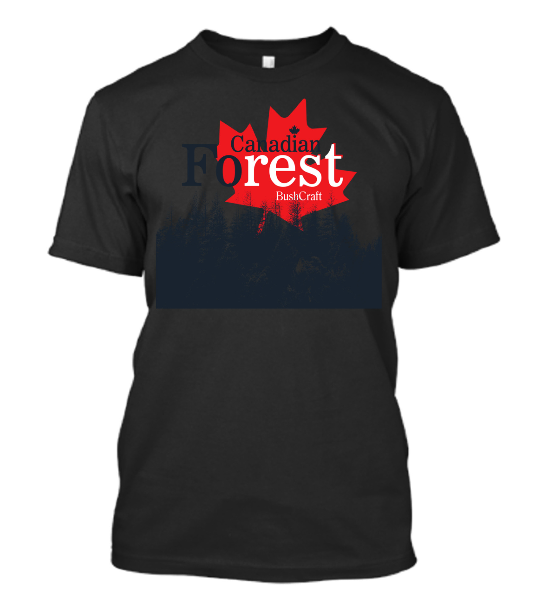 Canadian Forest BushCraft Maple Leaf Woodlands T-Shirt