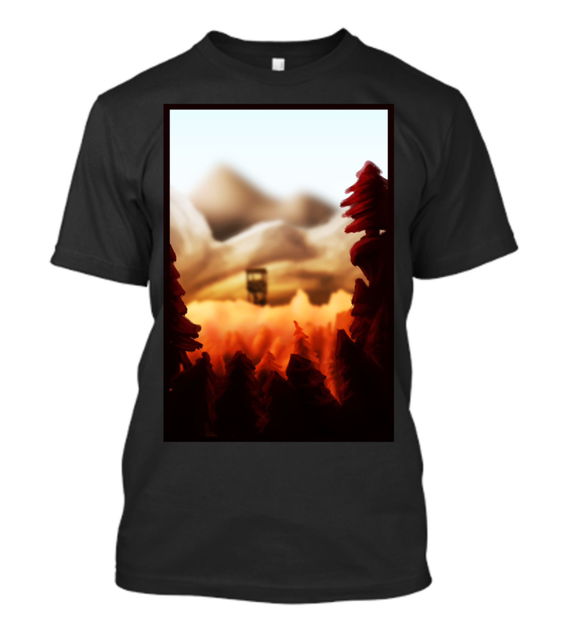 Fall Forest Scenic Mountain View Tower T-Shirt