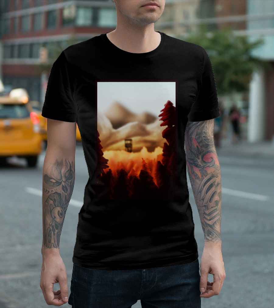 Fall Forest Scenic Mountain View Tower T-Shirt