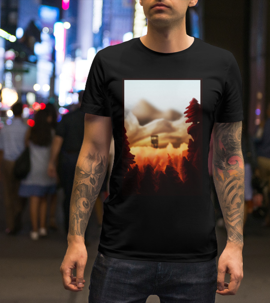 Fall Forest Scenic Mountain View Tower T-Shirt