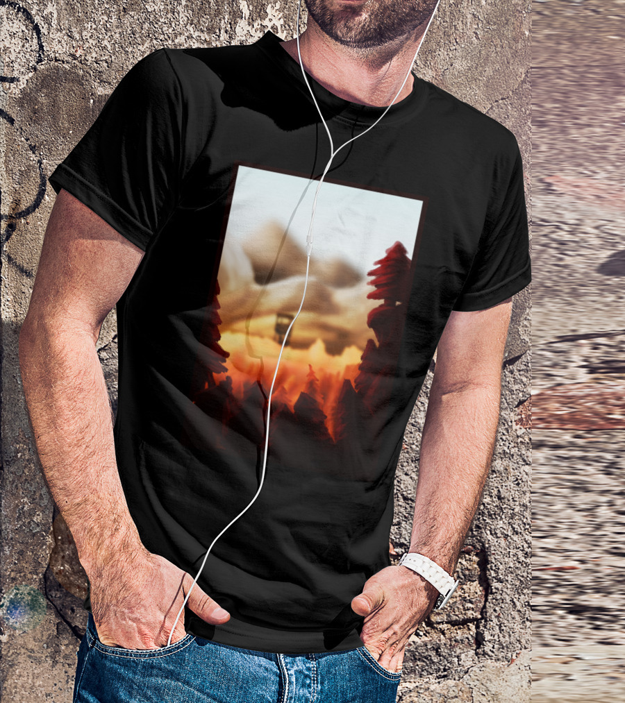 Fall Forest Scenic Mountain View Tower T-Shirt