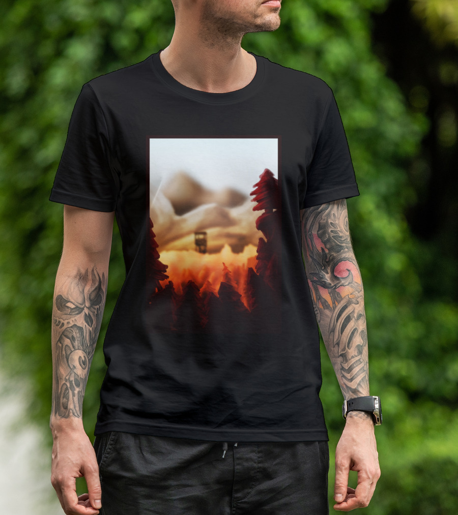 Fall Forest Scenic Mountain View Tower T-Shirt
