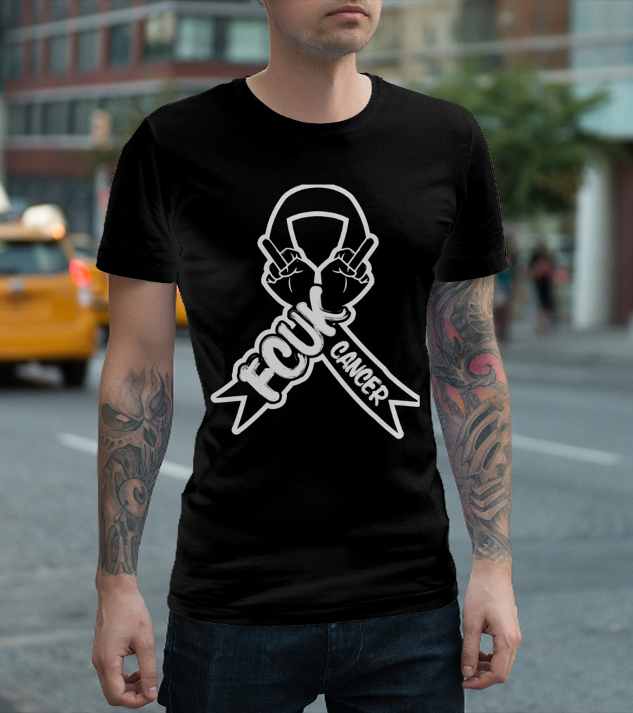 FCUK Cancer Middle Finger T-Shirt