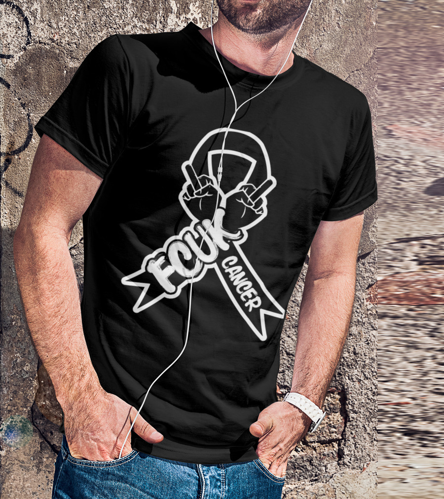 FCUK Cancer Middle Finger T-Shirt
