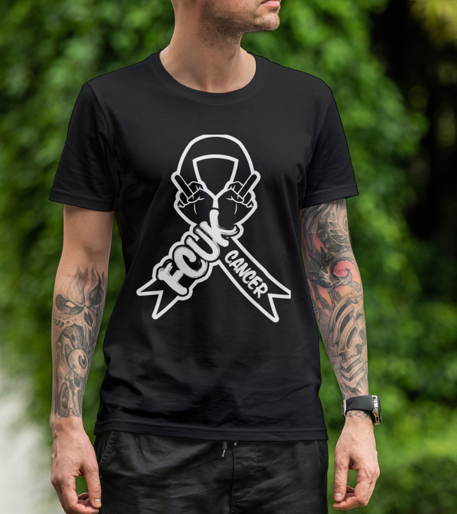 FCUK Cancer Middle Finger T-Shirt