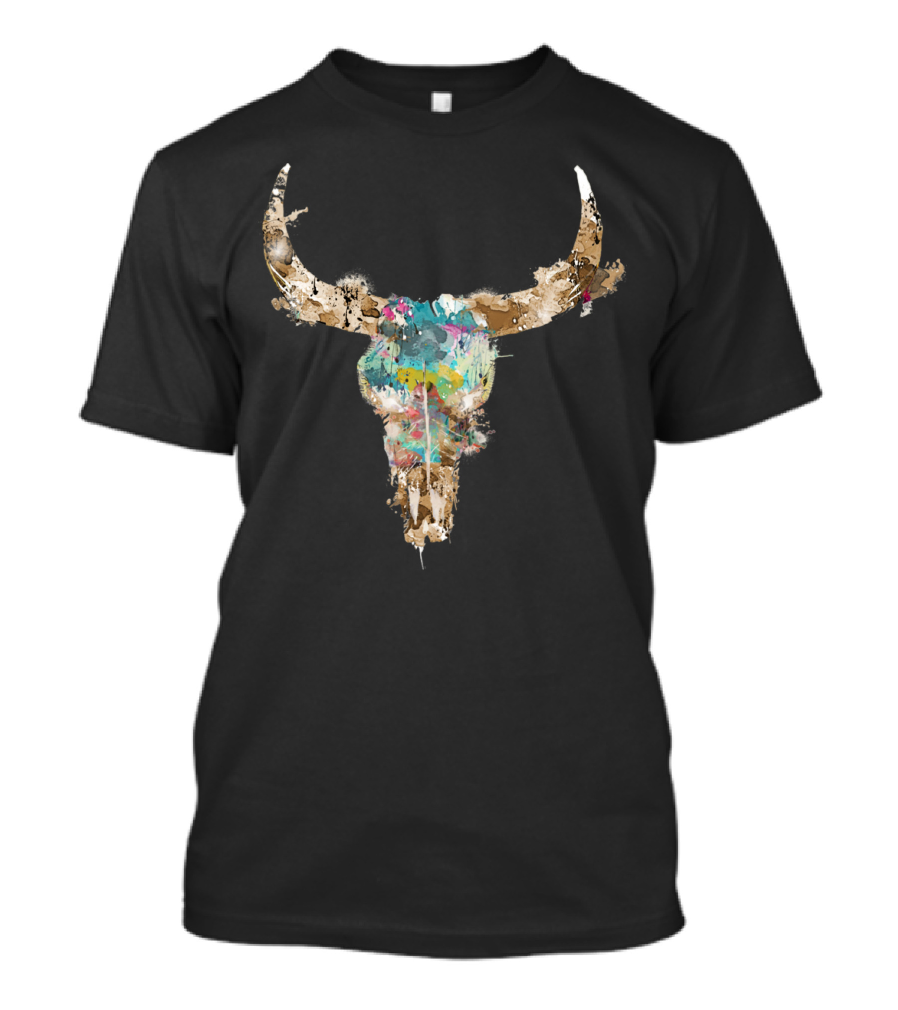 Cow Skull Watercolor T-Shirt