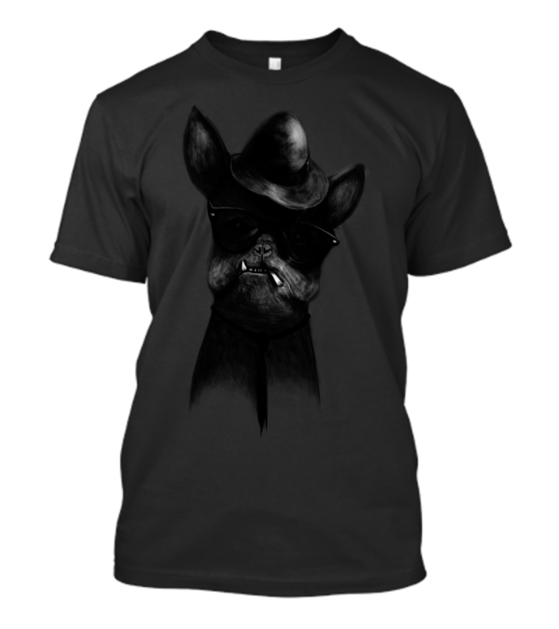French Bulldog Blues With Fedora And Sunglasses T-Shirt