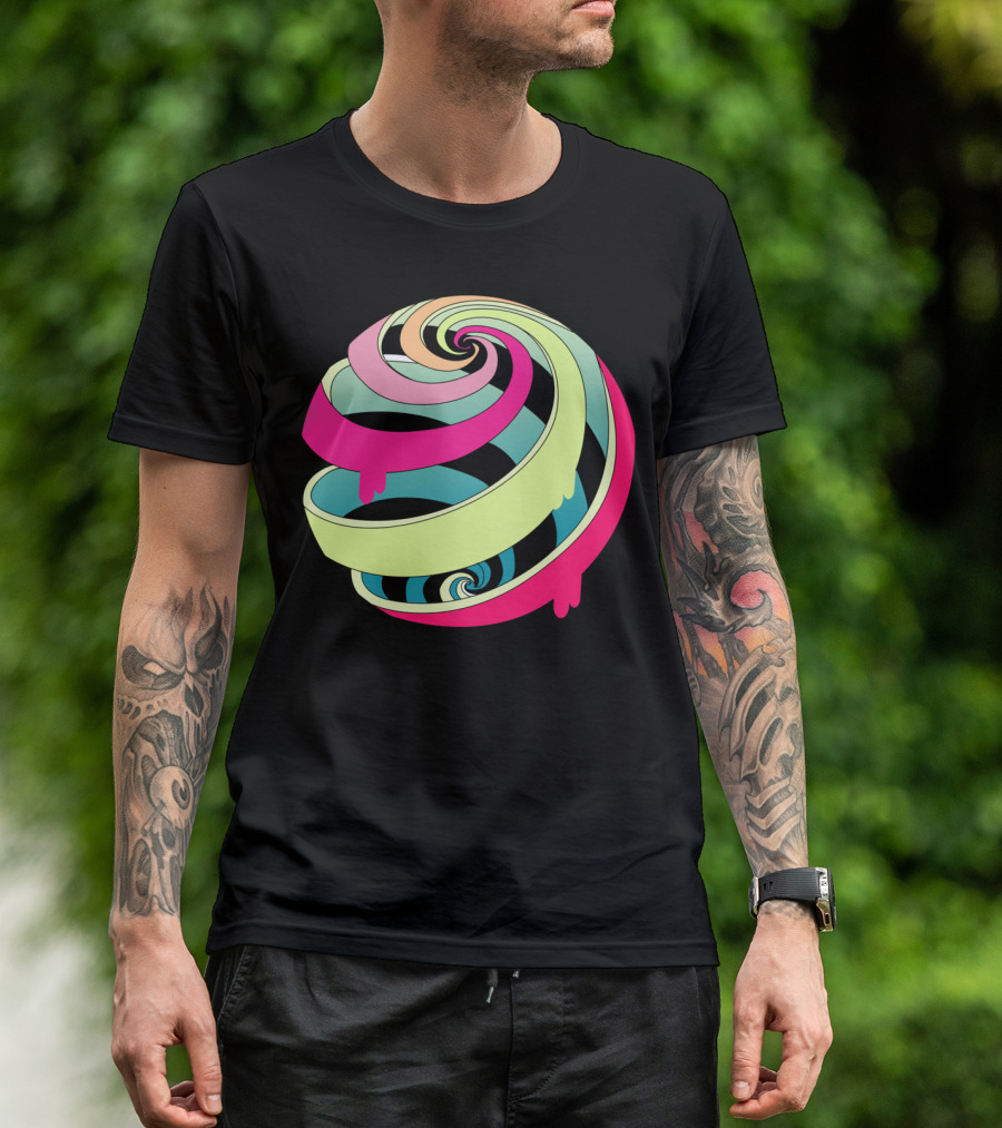 Candy Fresh Colored Swirl Lollypop T-Shirt