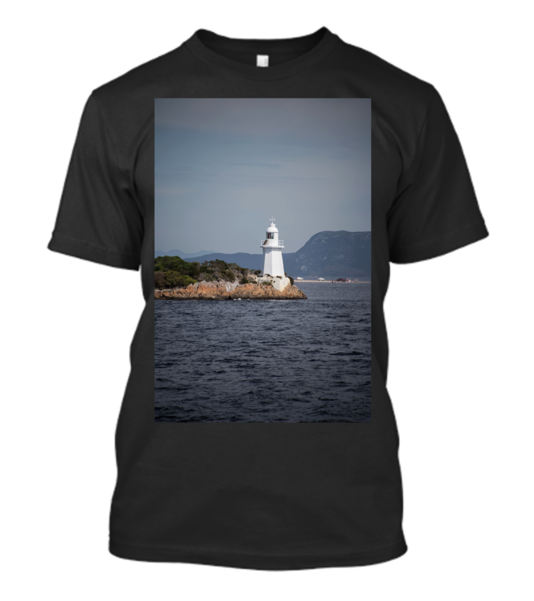 Bonnet Island Lighthouse Coastal View T-Shirt