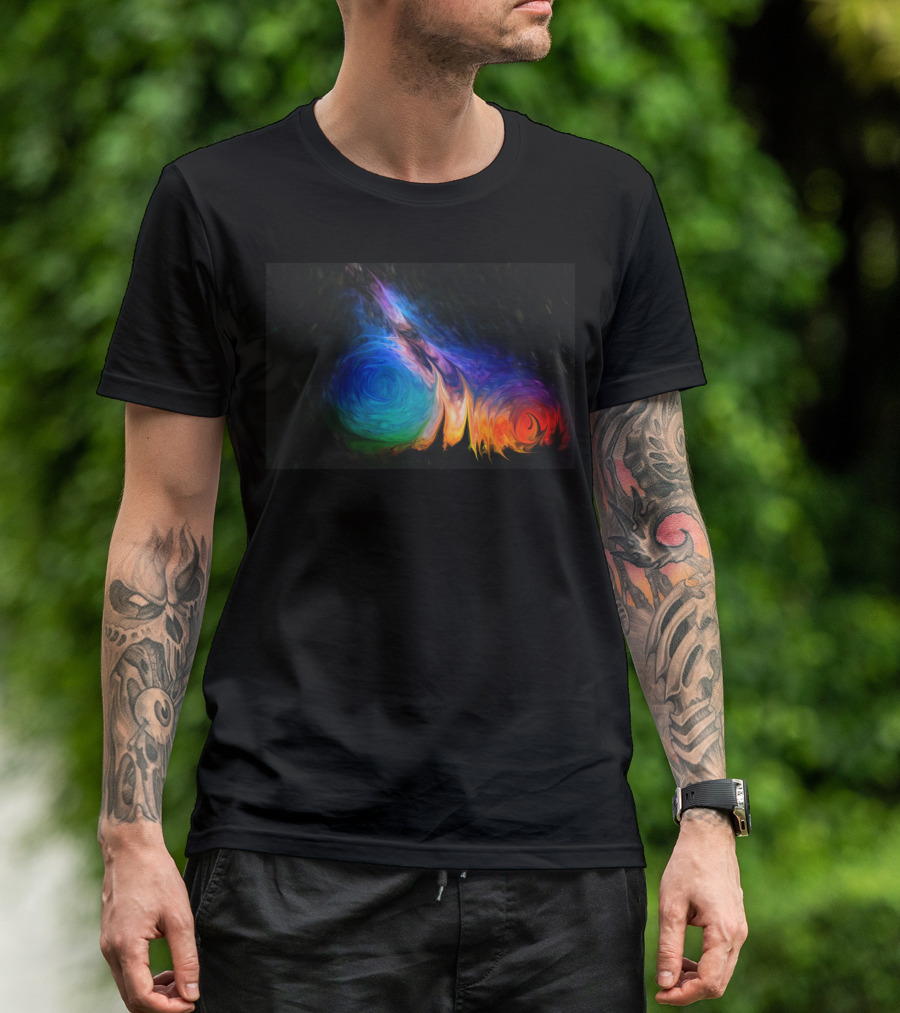 When Worlds Collide Cosmic Swirl T-Shirt
