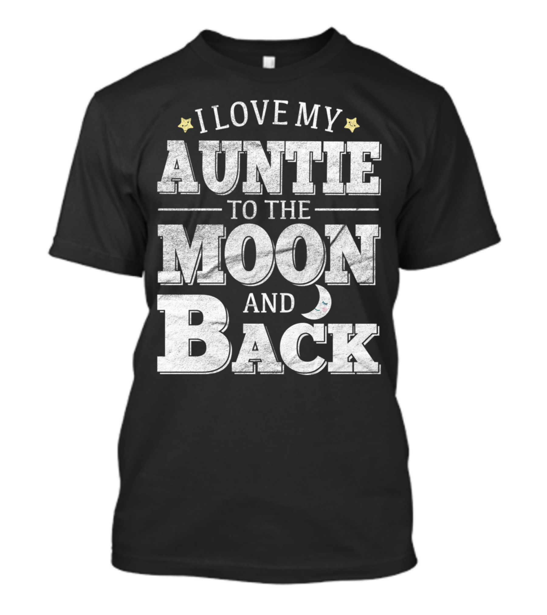 I Love My Auntie To The Moon And Back Stars And Moon T-Shirt