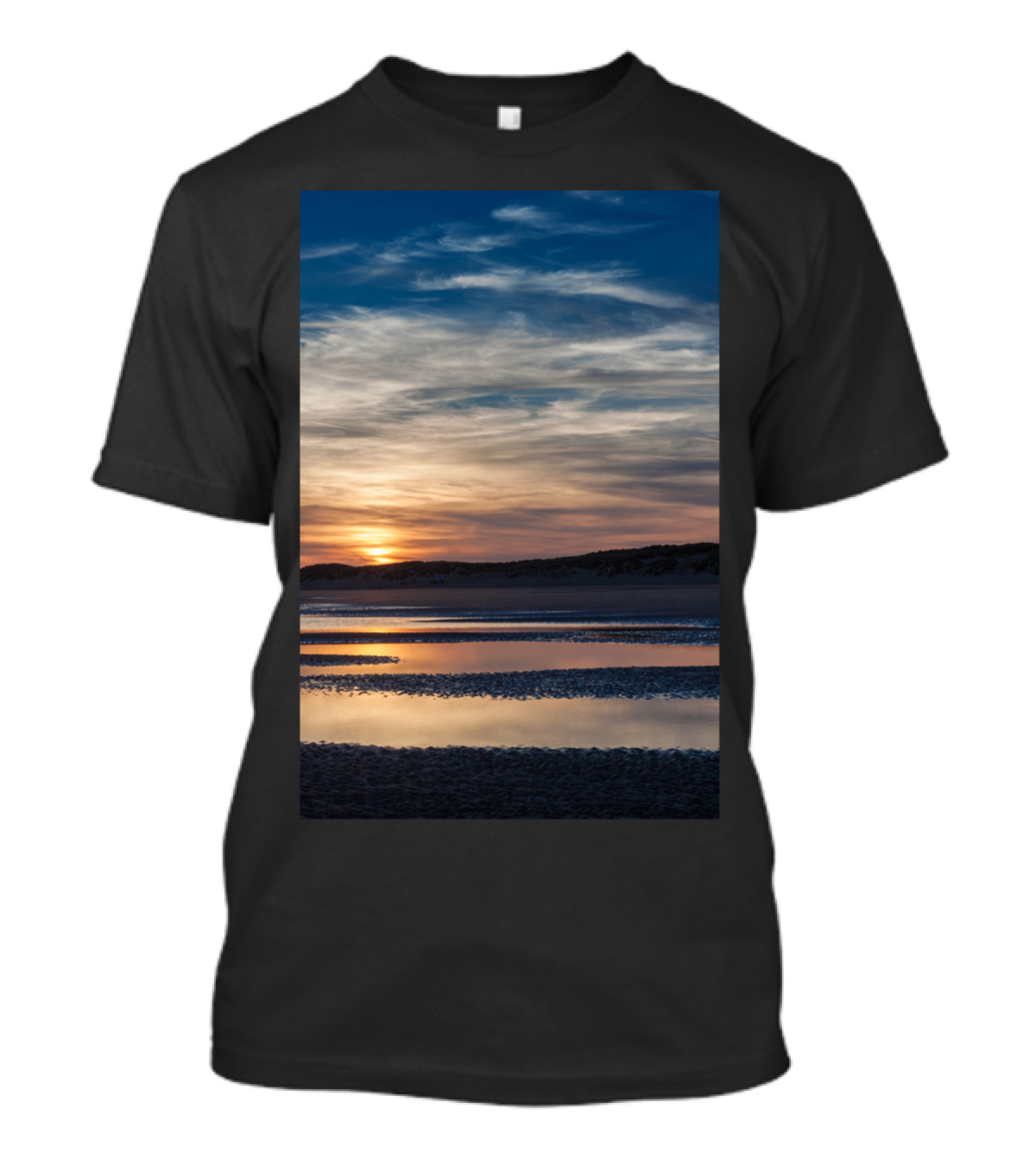 Beach Sunset Rye UK Scenic Horizon MikeM T-Shirt