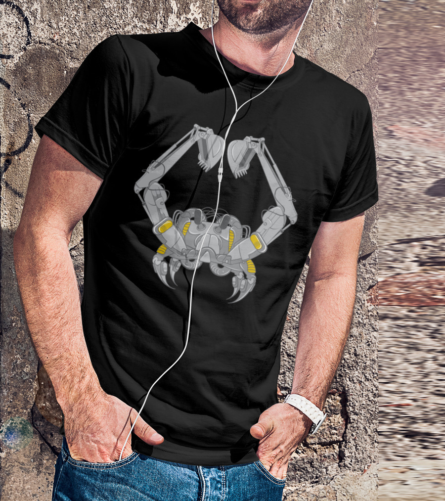 Crab Digger Robotic Excavator Claw Machine T-Shirt