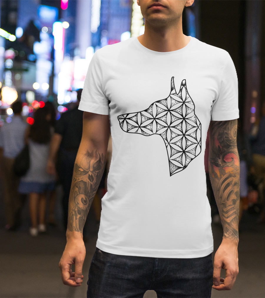 Dog Doberman Geometric T-Shirt