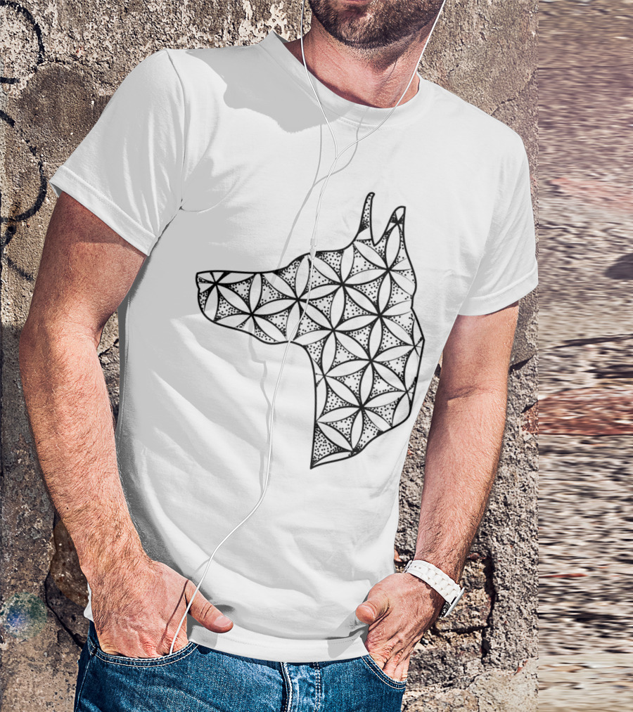 Dog Doberman Geometric T-Shirt