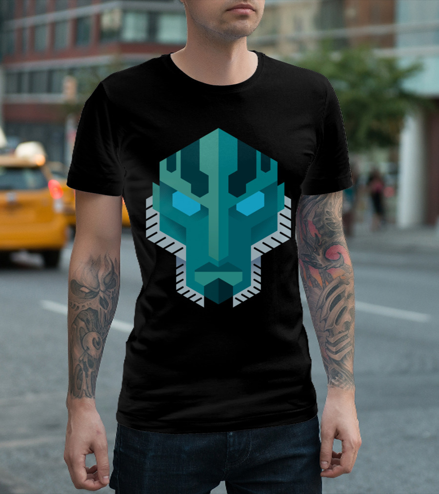 TANK DWELLER Cyber Futuristic Geometric Mask T-Shirt