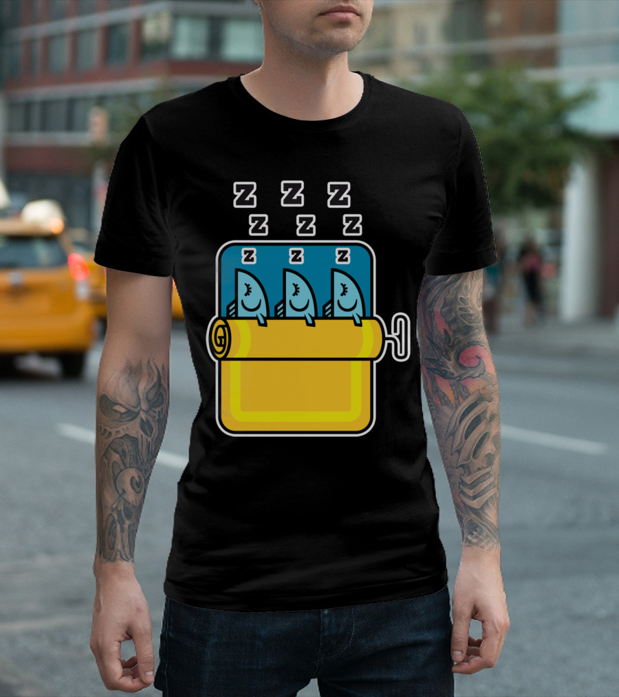 Canned Fish Sleeping Sardines ZZZ T-Shirt