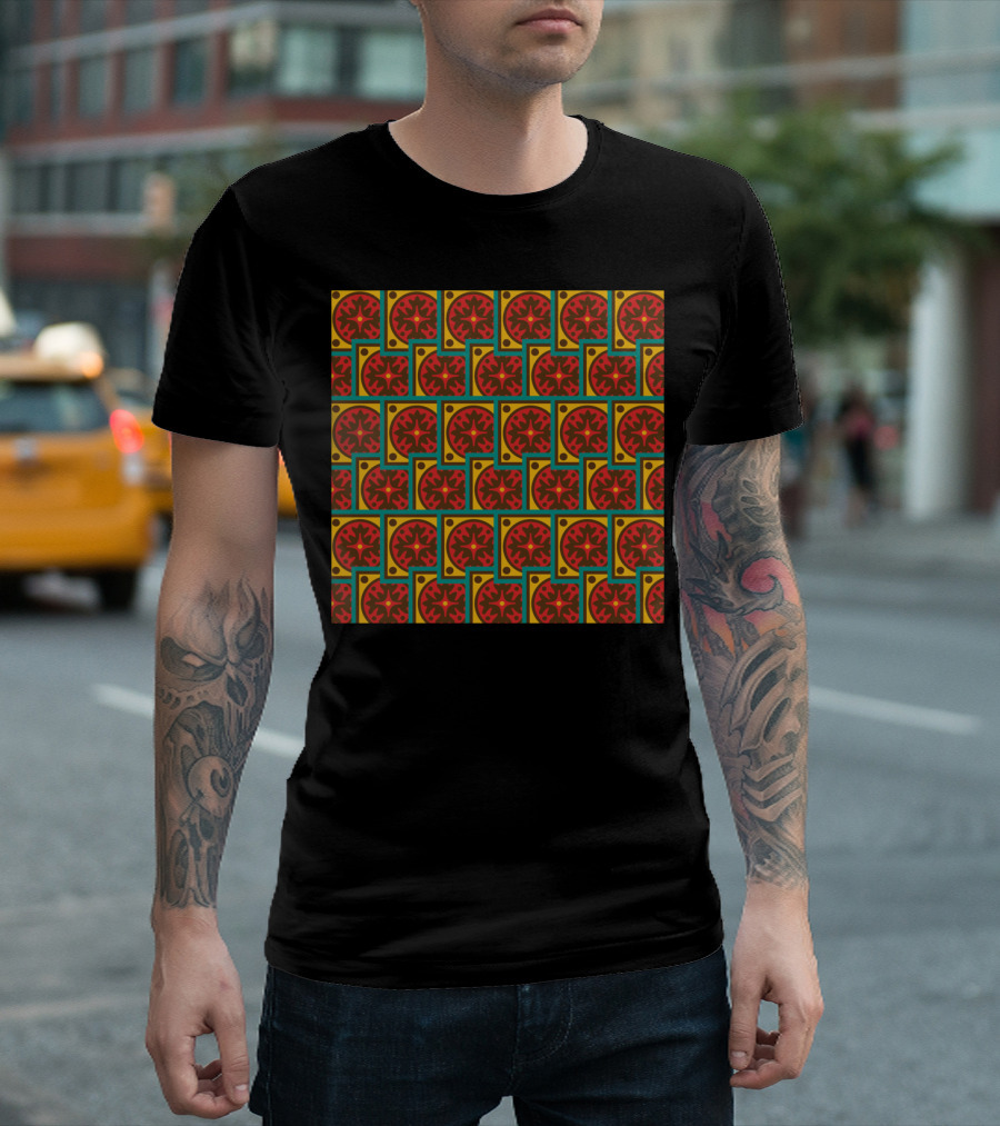 Tapestry Psychedelic Floral Pattern Retro Vibes T-Shirt