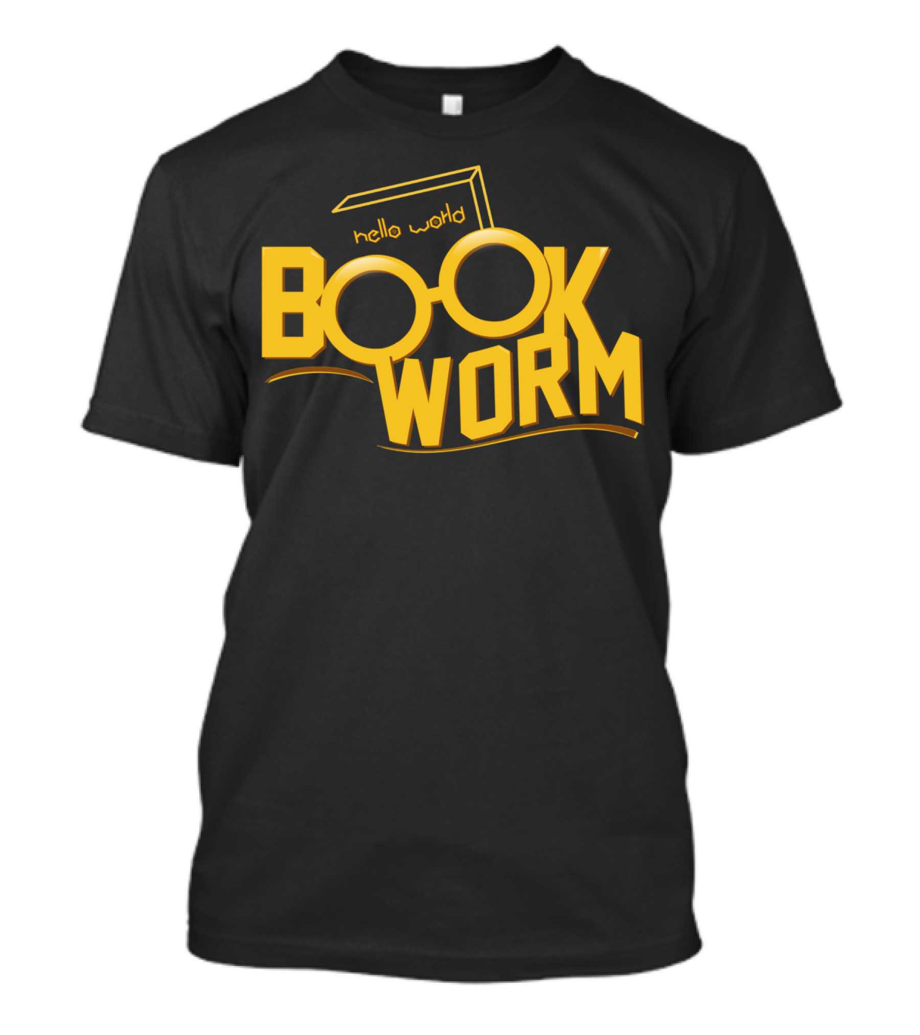 Book Worm Hello World Glasses T-Shirt