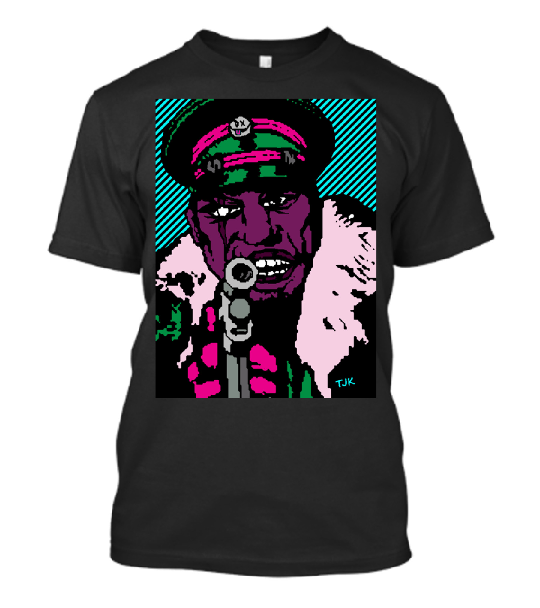 Captain Fear Neon TJK Pop Art Comic T-Shirt