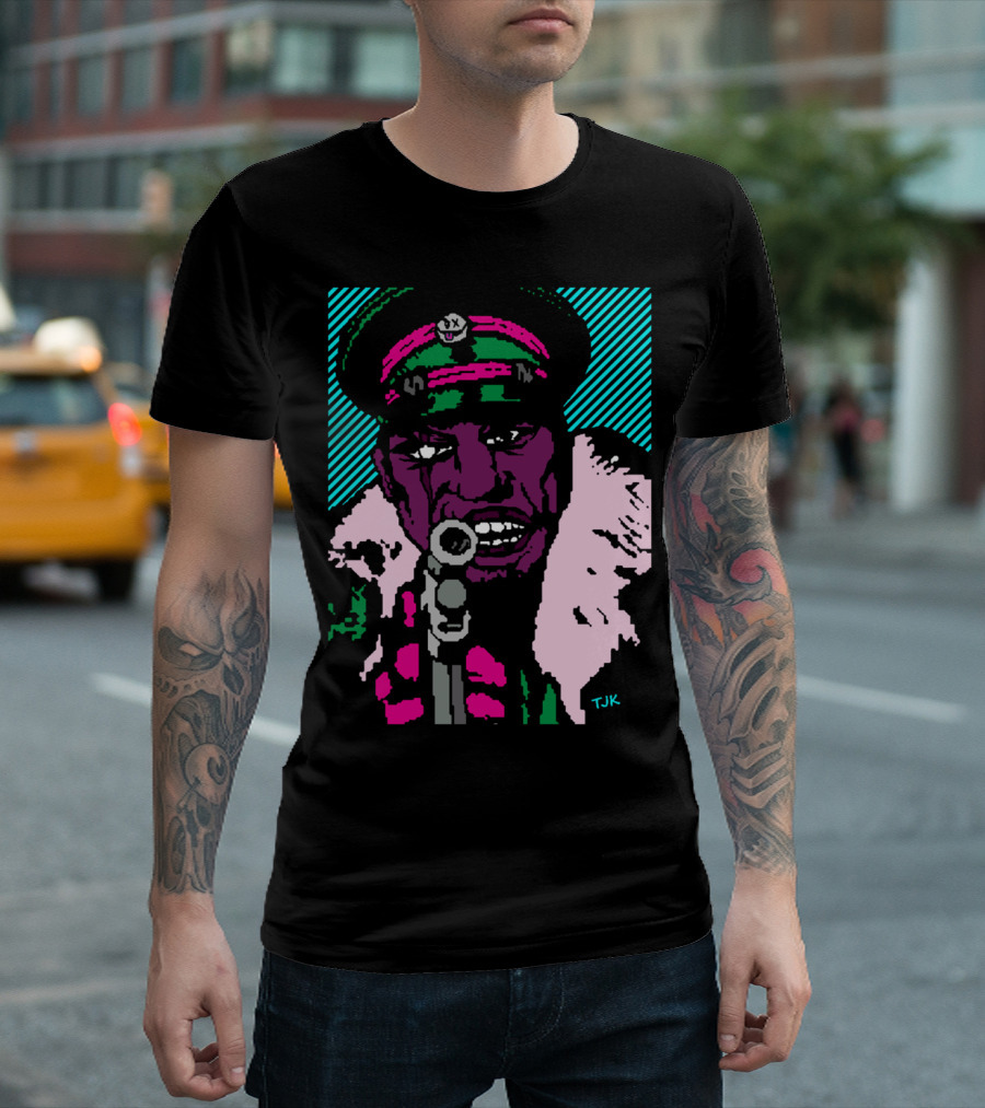 Captain Fear Neon TJK Pop Art Comic T-Shirt
